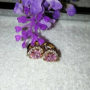 Pink Heart Ear Huggers NWOT